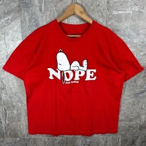 Red Snoopy Peanuts Nooe not today graphic tee Mens Size XL #peanuts #snoopy